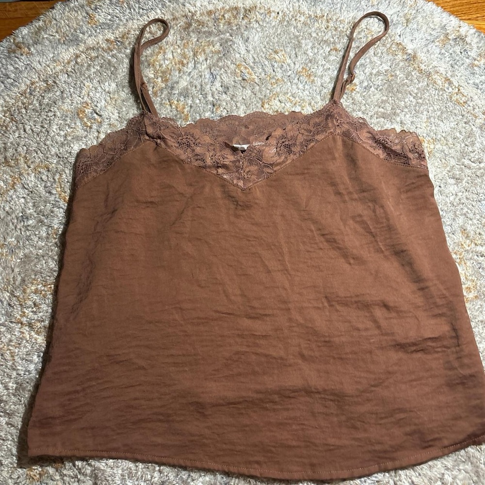 Pink Rose Chocolate Lace Cami